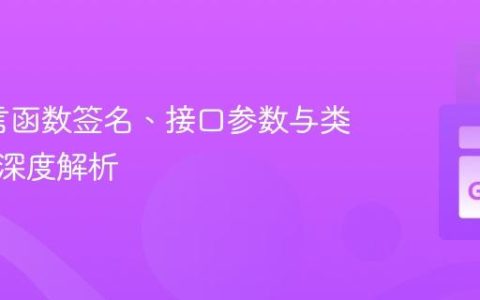 Go语言函数签名、接口参数与类型断言深度解析