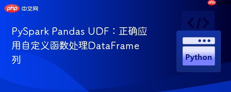 pyspark pandas udf:正确应用自定义函数处理dataframe列