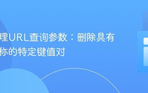 精确管理URL查询参数：删除具有重复名称的特定键值对