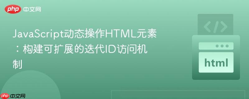 JavaScript动态操作HTML元素:构建可扩展的迭代ID访问机制