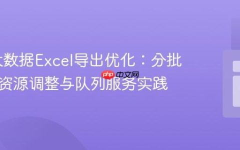 PHP 大数据Excel导出优化：分批压缩、资源调整与队列服务实践