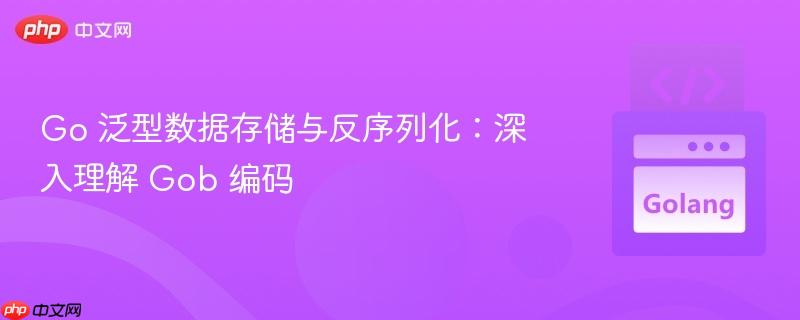 Go 泛型数据存储与反序列化:深入理解 Gob 编码