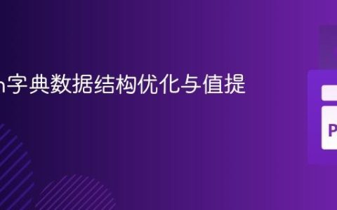 Python字典数据结构优化与值提取教程