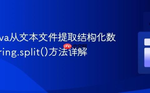 使用Java从文本文件提取结构化数据：String.split()方法详解