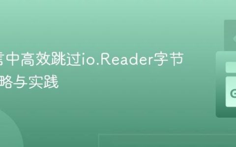 Go语言中高效跳过io.Reader字节流的策略与实践