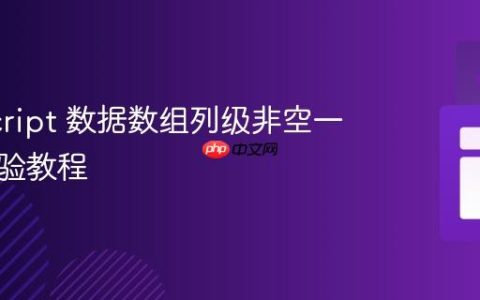 JavaScript 数据数组列级非空一致性校验教程