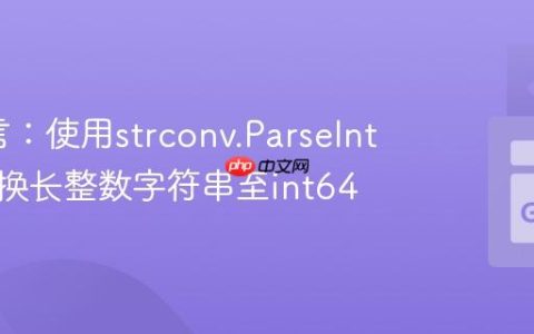 Go语言：使用strconv.ParseInt安全转换长整数字符串至int64