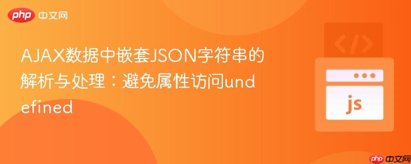 AJAX数据中嵌套JSON字符串的解析与处理:避免属性访问undefined