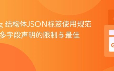 Golang 结构体JSON标签使用规范：单行多字段声明的限制与最佳实践