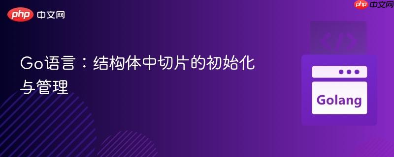 Go语言:结构体中切片的初始化与管理