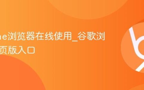 Chrome浏览器在线使用_谷歌浏览器网页版入口