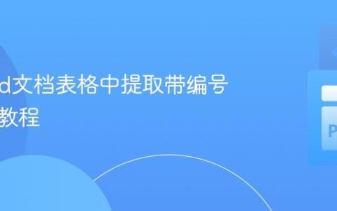 从Word文档表格中提取带编号列表的教程