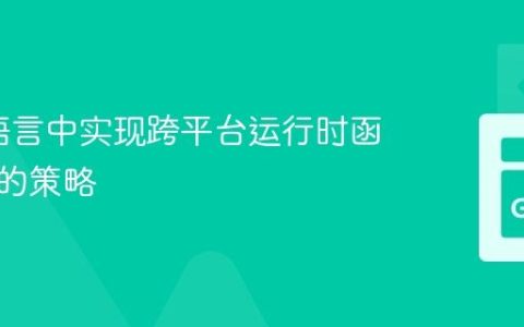 在Go语言中实现跨平台运行时函数选择的策略