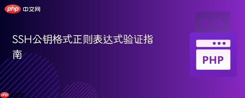 ssh公钥格式正则表达式验证指南