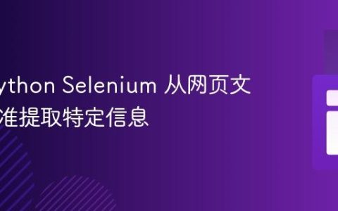 使用 Python Selenium 从网页文本中精准提取特定信息