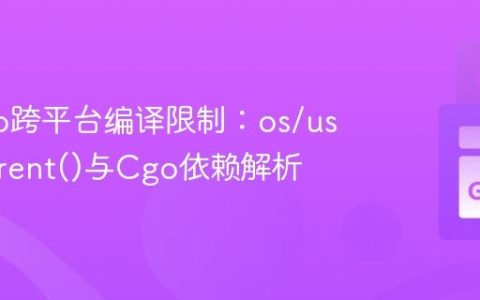 理解Go跨平台编译限制：os/user.Current()与Cgo依赖解析