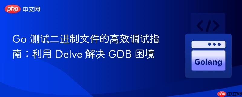go 测试二进制文件的高效调试指南:利用 delve 解决 gdb 困境