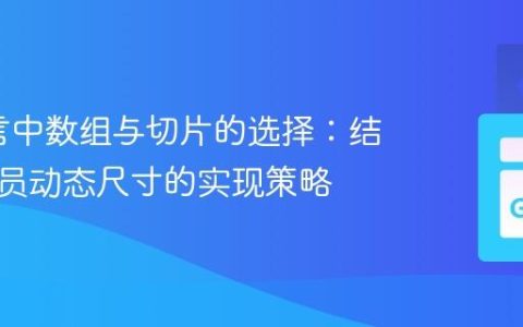 Go语言中数组与切片的选择：结构体成员动态尺寸的实现策略