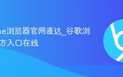 Chrome浏览器官网直达_谷歌浏览器官方入口在线