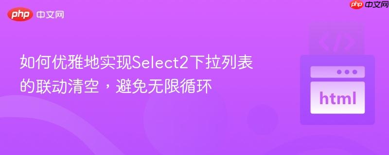 如何优雅地实现select2下拉列表的联动清空,避免无限循环