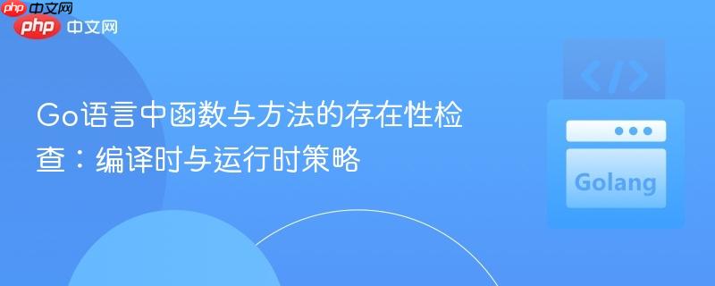 Go语言中函数与方法的存在性检查:编译时与运行时策略
