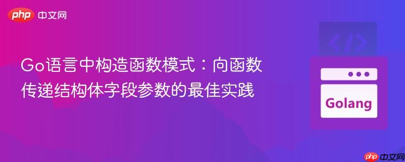 Go语言中构造函数模式:向函数传递结构体字段参数的最佳实践