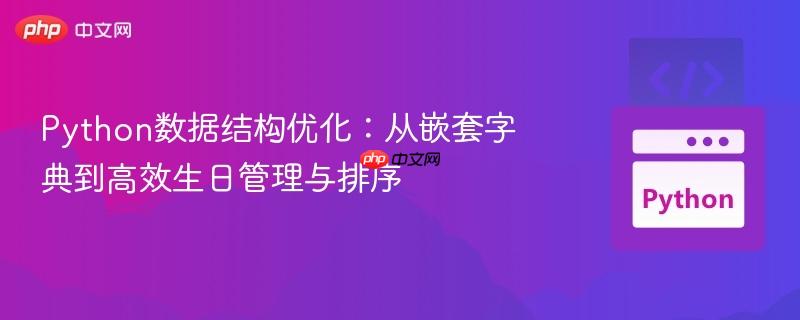 python数据结构优化:从嵌套字典到高效生日管理与排序