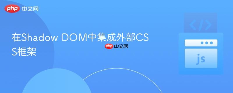 在shadow dom中集成外部css框架