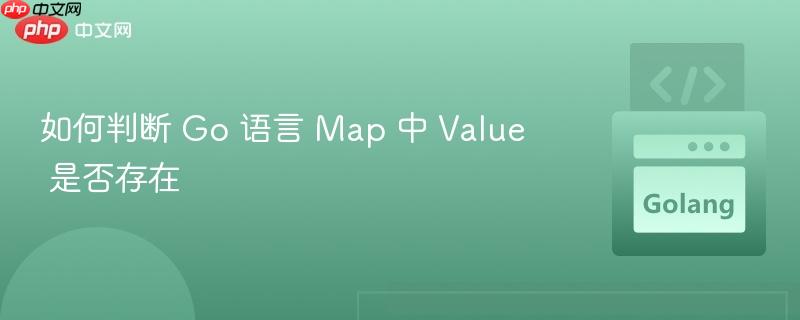 如何判断 go 语言 map 中 value 是否存在