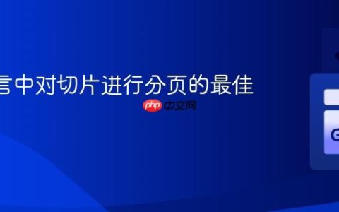 Go 语言中对切片进行分页的最佳实践