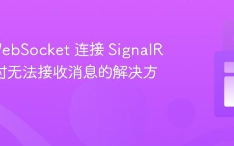 使用 WebSocket 连接 SignalR Hub 时无法接收消息的解决方案
