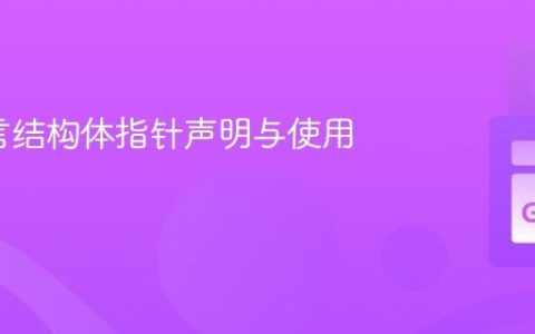 Go语言结构体指针声明与使用详解