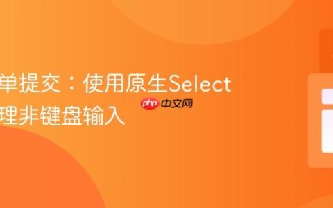 优化表单提交：使用原生Select元素处理非键盘输入