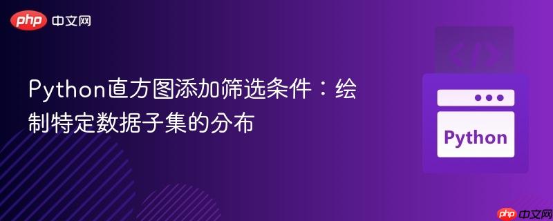 python直方图添加筛选条件:绘制特定数据子集的分布