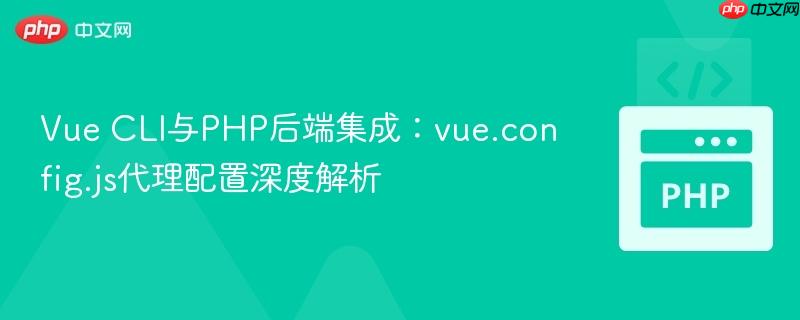 Vue CLI与PHP后端集成:vue.config.js代理配置深度解析