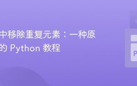 从列表中移除重复元素：一种原地修改的 Python 教程