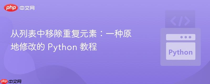 从列表中移除重复元素:一种原地修改的 python 教程