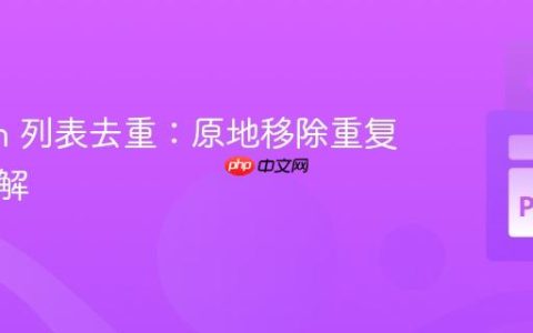 Python 列表去重：原地移除重复元素详解