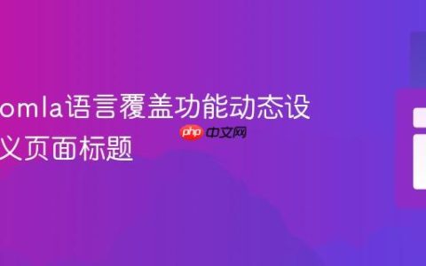 利用Joomla语言覆盖功能动态设置自定义页面标题