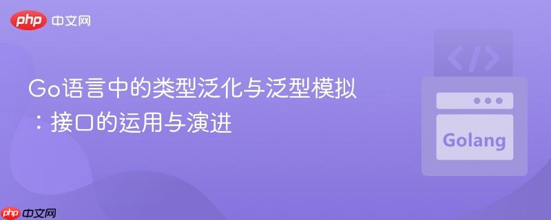 go语言中的类型泛化与泛型模拟:接口的运用与演进