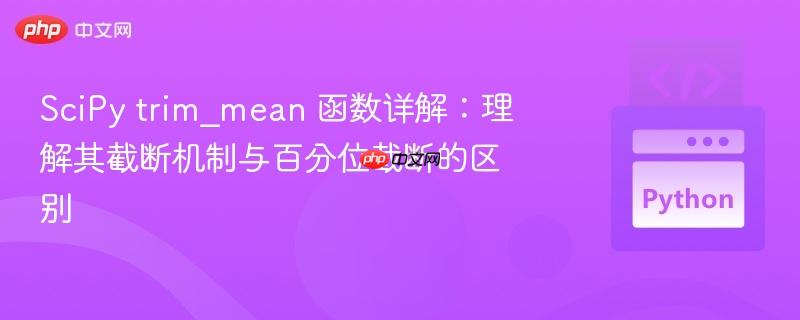 SciPy trim_mean 函数详解:理解其截断机制与百分位截断的区别