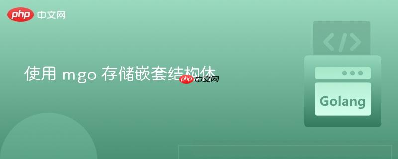 使用 mgo 存储嵌套结构体