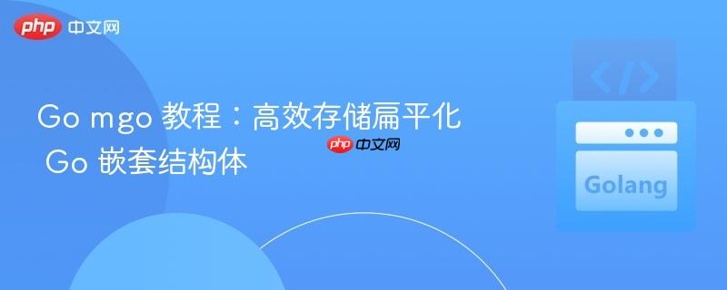 go mgo 教程:高效存储扁平化 go 嵌套结构体