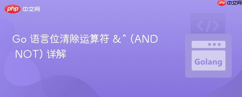 Go 语言位清除运算符 &^ (AND NOT) 详解