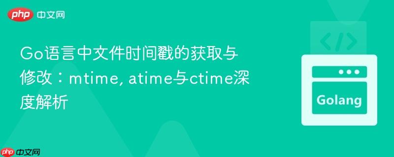 Go语言中文件时间戳的获取与修改：mtime, atime与ctime深度解析