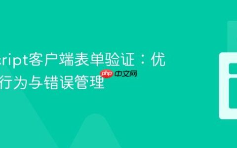 JavaScript客户端表单验证：优化提交行为与错误管理