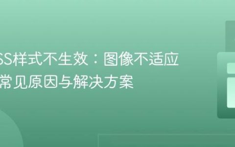 解决CSS样式不生效：图像不适应布局的常见原因与解决方案