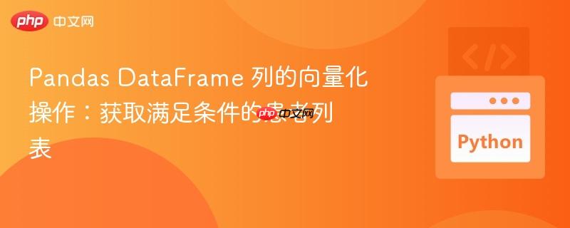 pandas dataframe 列的向量化操作:获取满足条件的患者列表