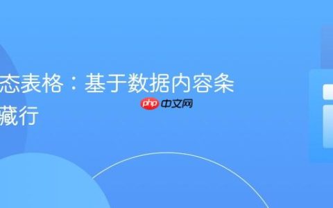 PHP动态表格：基于数据内容条件性隐藏行