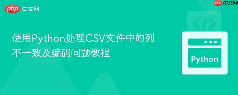 使用Python处理CSV文件中的列不一致及编码问题教程